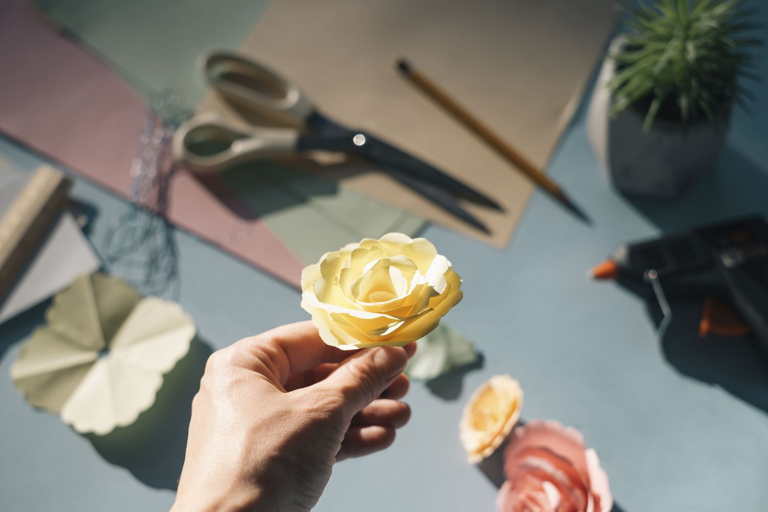 Make a Beautiful Rose Out of Tissue Paper